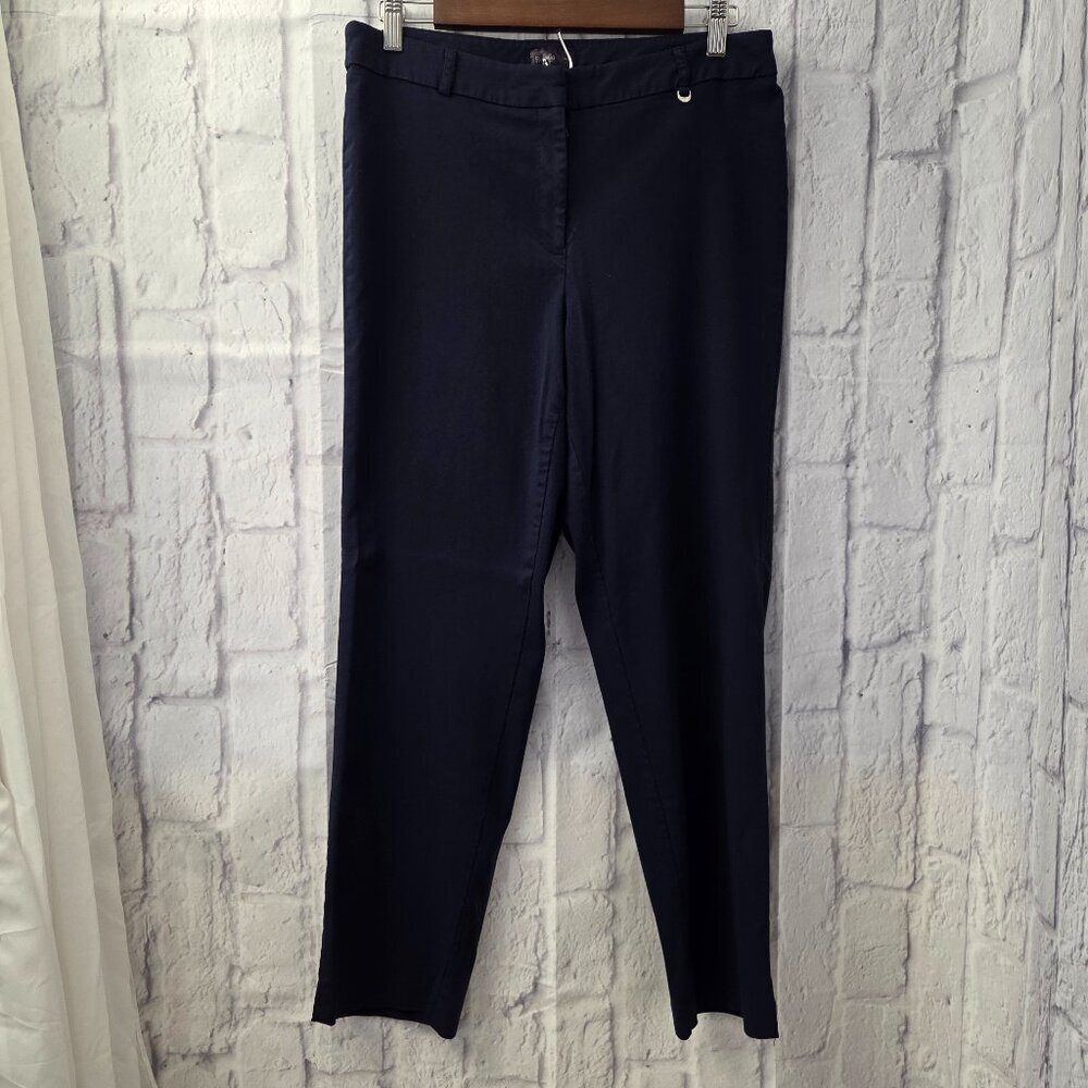 Rafaella Classic 14W Navy Blue Tapered Leg Business Casual Dress Pants